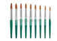 Fashion Green Nail Art Paint Brushes Kolinsky Hair And Carved Ferrule