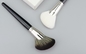 Custom Private Label Face Contour Powder Makeup Brushes Soft Synthetic Hair With Wood Handle
